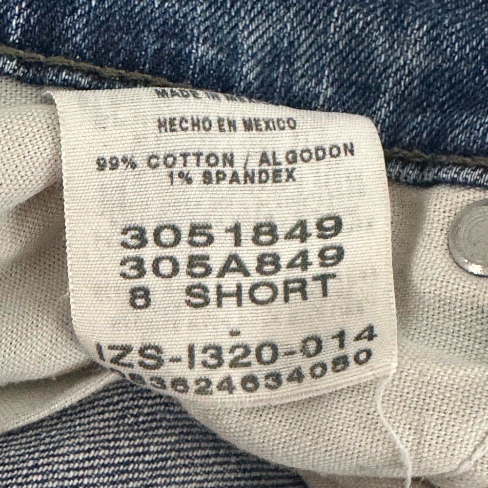 1980s vintage Lee jeans 100% cotton medium wash 8 short cigarette straight - Picture 4 of 6